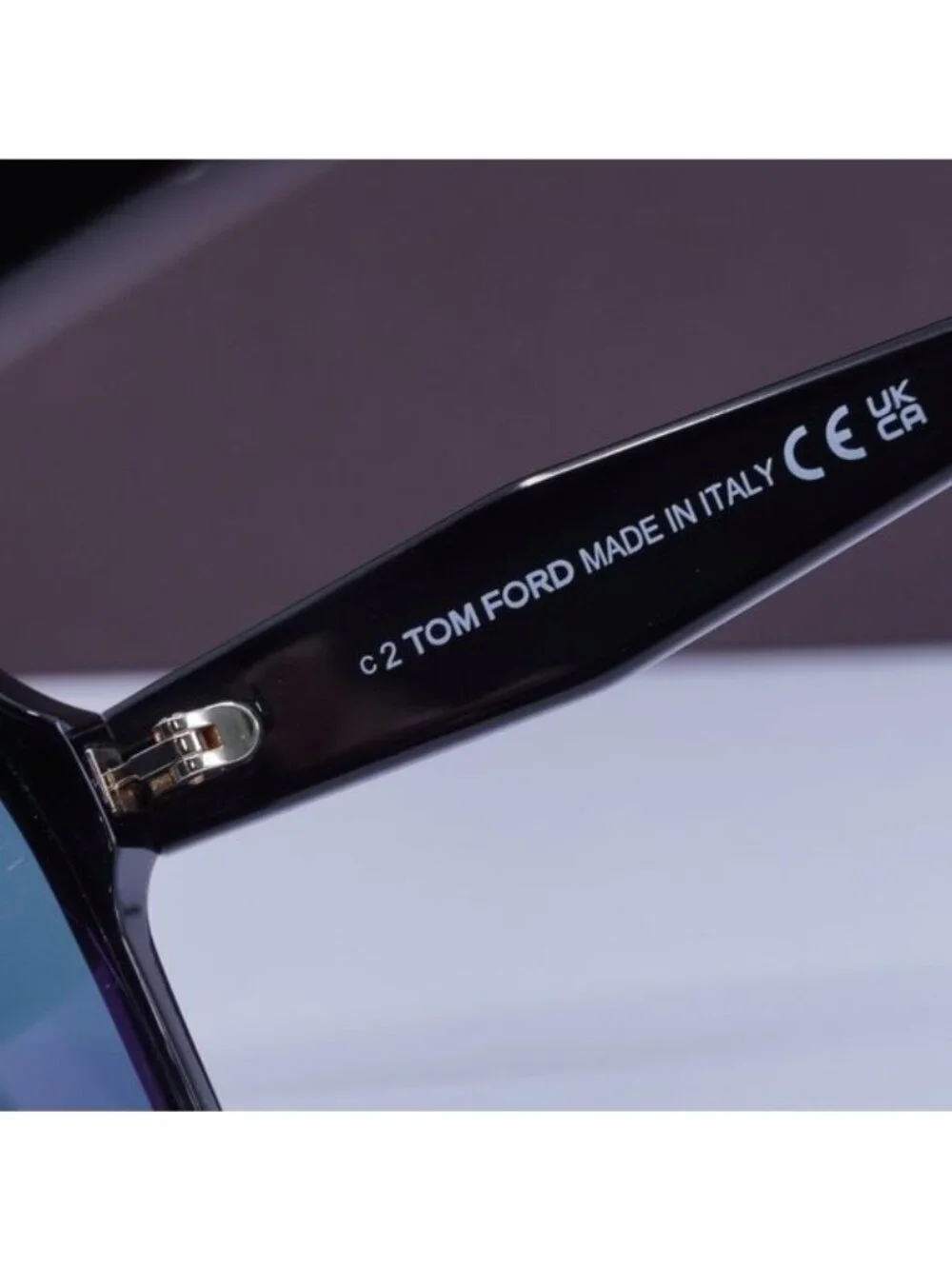 Tom Ford Romy FT1032 01A Geometric Sunglasses - Black/Smoke Blue